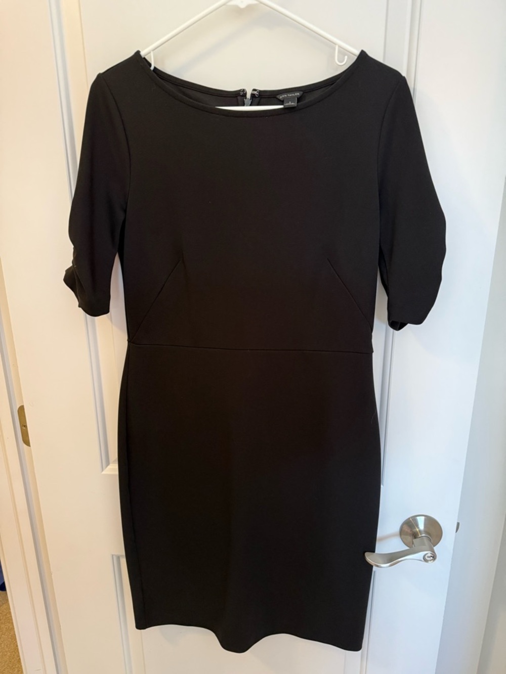 Ann Taylor Black Midi Sheath Dress